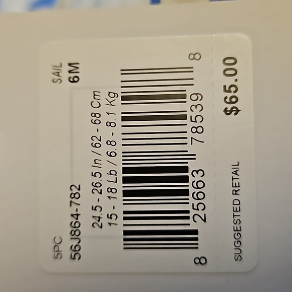 Nike infant boys 5 pc set bodysuit, sleeper, pants,hat & bib size 6 months(NWT) - Picture 6 of 6